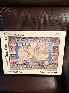 Clementoni old map puzzle.  1500 pieces. Jigsaw puzzle